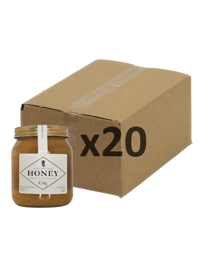 Bulk box of 20 jars of pure local raw honey