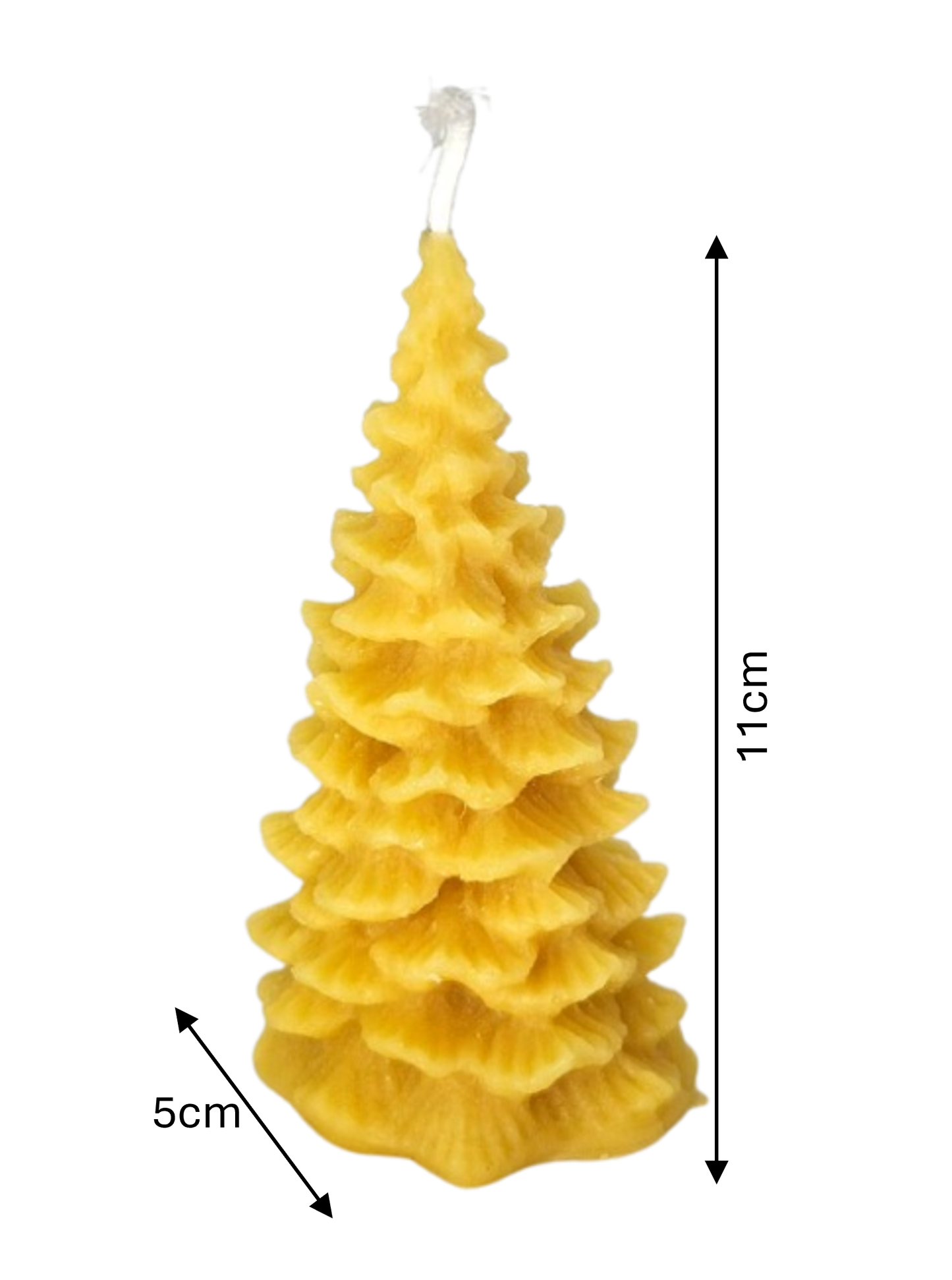 Handmade pure Beeswax Fir tree candle - Addlestone honey