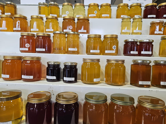 A variety of natural honeys