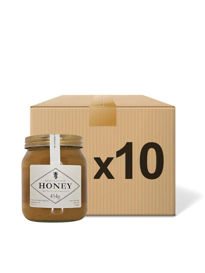 Bulk box of 10 jars of pure local raw honey