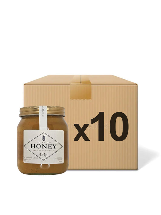 Bulk box of 10 jars of pure local raw honey