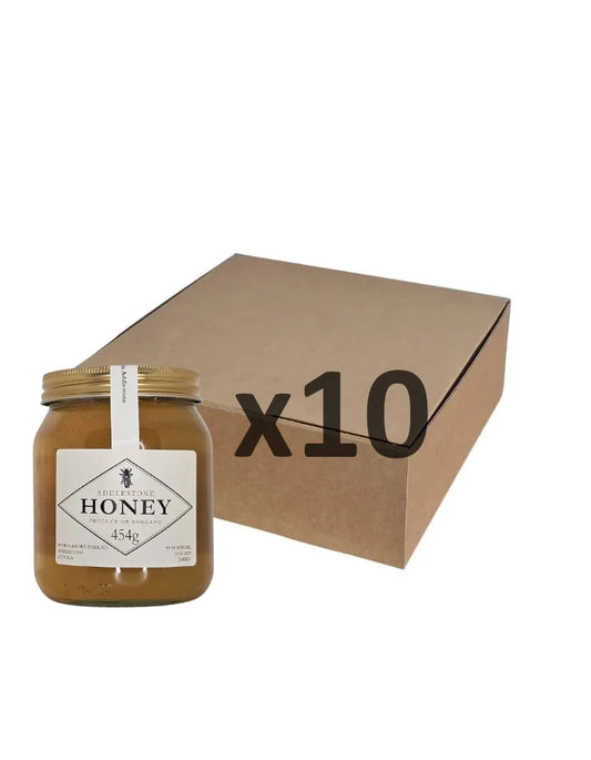 Bulk box of 10 jars of pure local raw honey