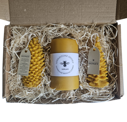 Pure beeswax candles gift box - Addlestone honey