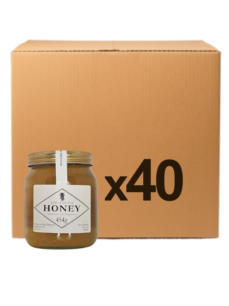 Bulk box of 40 jars of pure local raw honey
