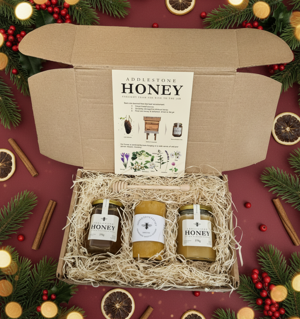 Honey & Beeswax Candle gift box - Addlestone honey