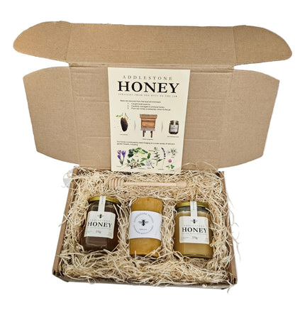 Honey and candle Christmas gift box