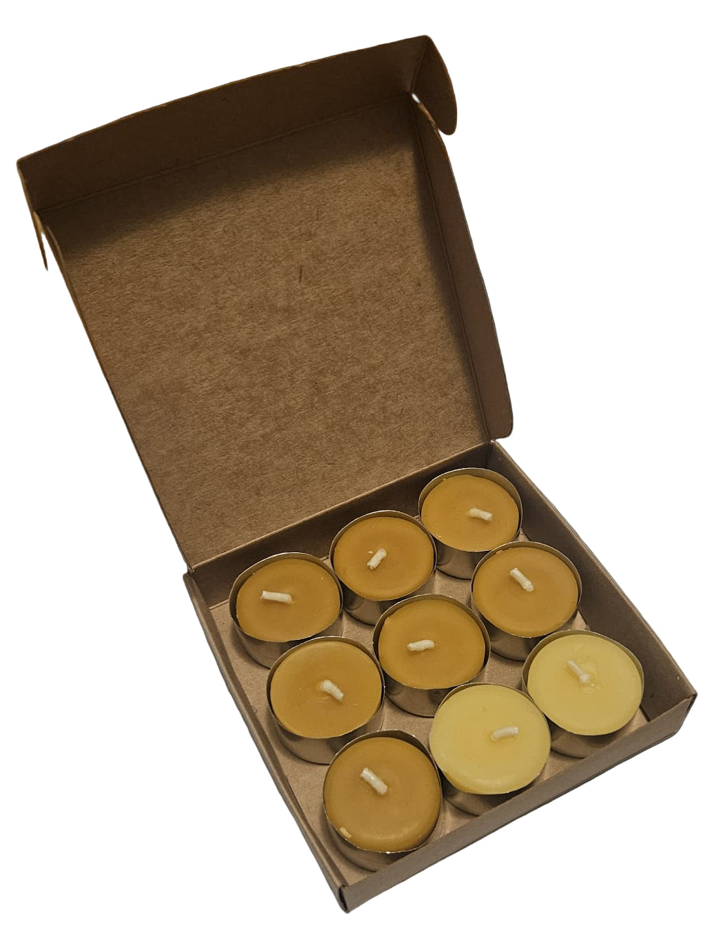 9 pure beeswax tealight candles