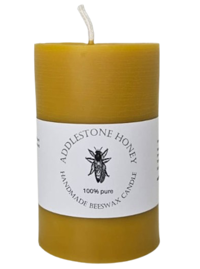 Pure beeswax pillar candle