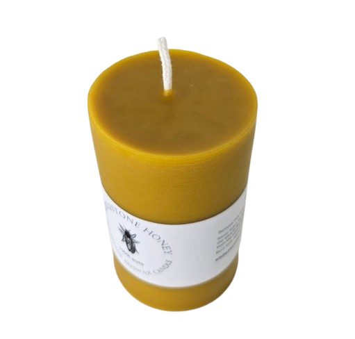 Pure beeswax pillar candle