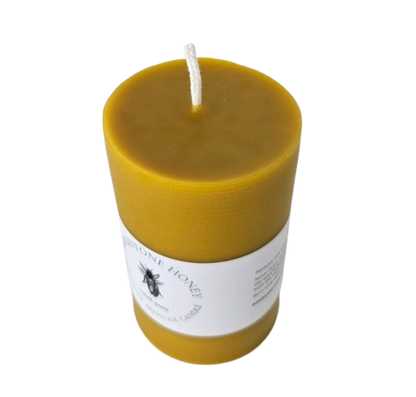 Pure beeswax pillar candle