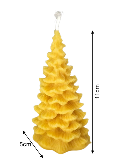 Handmade pure Beeswax Christmas tree candle