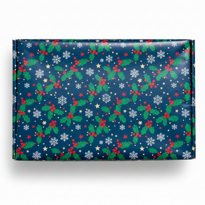 Giftbox wrapped in Christmas paper