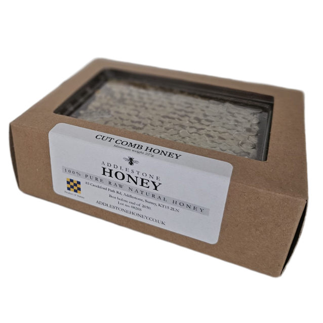 A box of pure Addlestone Honey cut comb