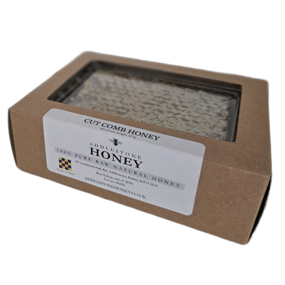A box of pure Addlestone Honey cut comb