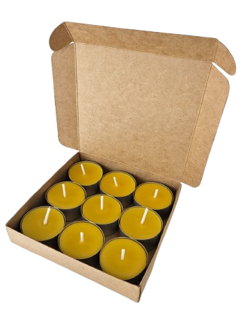 9 Pure beeswax tealights - Addlestone honey